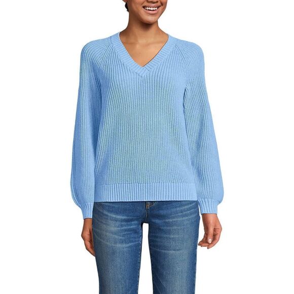Women's Drifter Balloon Sleeve Sweater Color: Light Regatta Blue Heather NWT - Picture 1 of 4